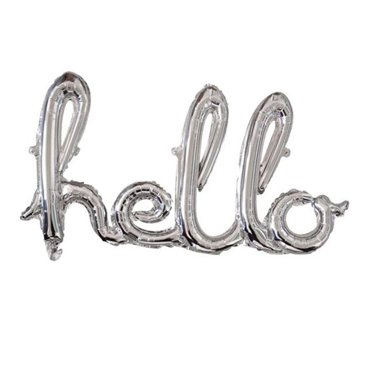 Gümüş Hello Folyo Balon