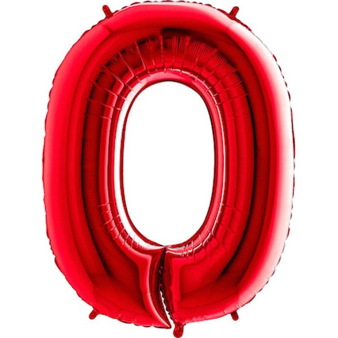 0 Rakam Kırmızı Folyo Balon 40 inç 100 cm