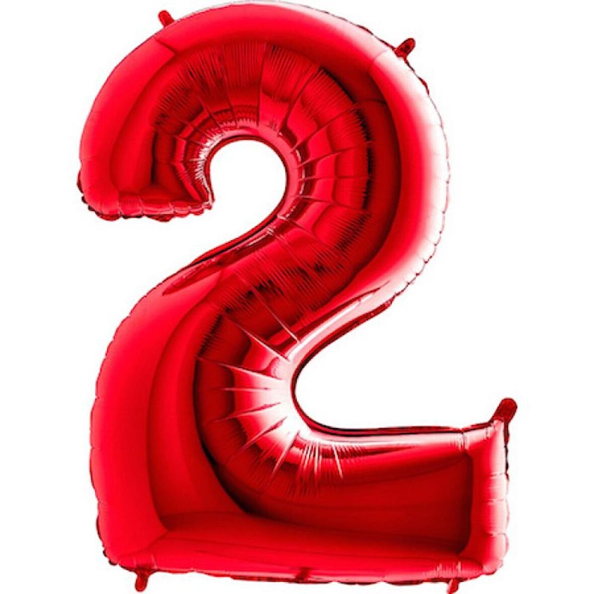 2 Rakam Kırmızı Folyo Balon 40 inç 100 cm