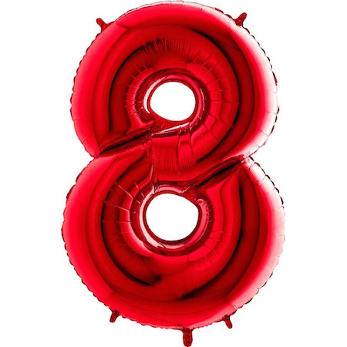 8 Rakam Kırmızı Folyo Balon 40 inç 100 cm