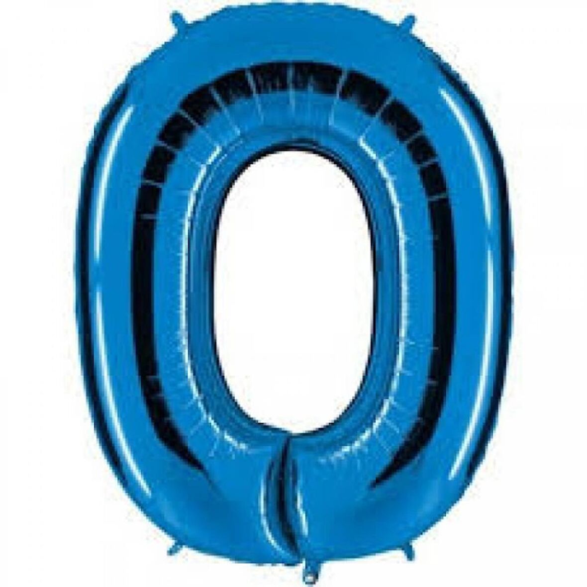 0 Rakam Mavi Folyo Balon 40 inç 100 cm