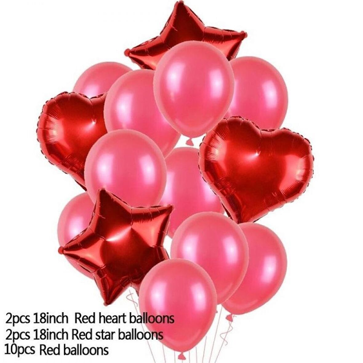 Kırmızı Lateks ve Folyo Balon Seti