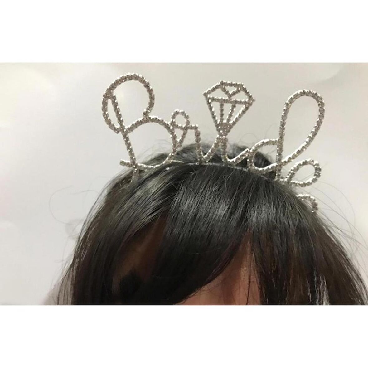 Tek Taşlı Brıde Metal Taç