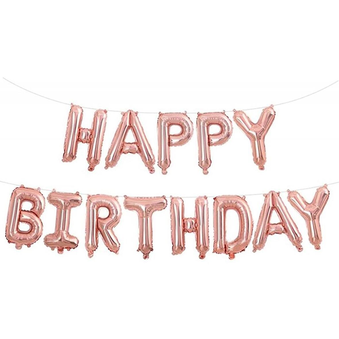 Happy Bırtday Folyo Balon Rose Gold