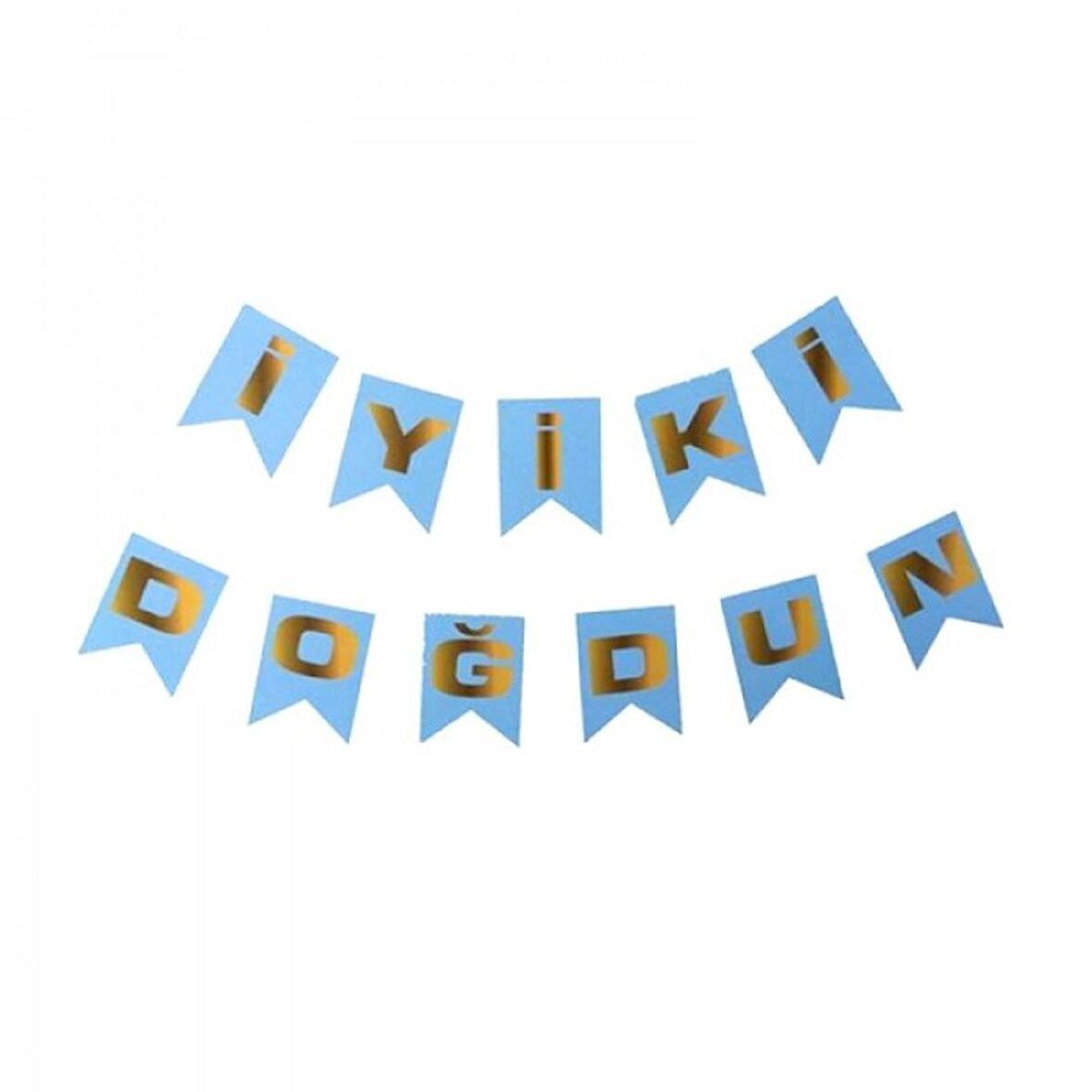 Mavi Üzeri Gold Balık Sırtı Banner