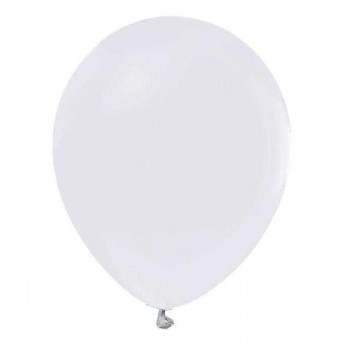 100 lü Metalik Beyaz Balon 12 inç