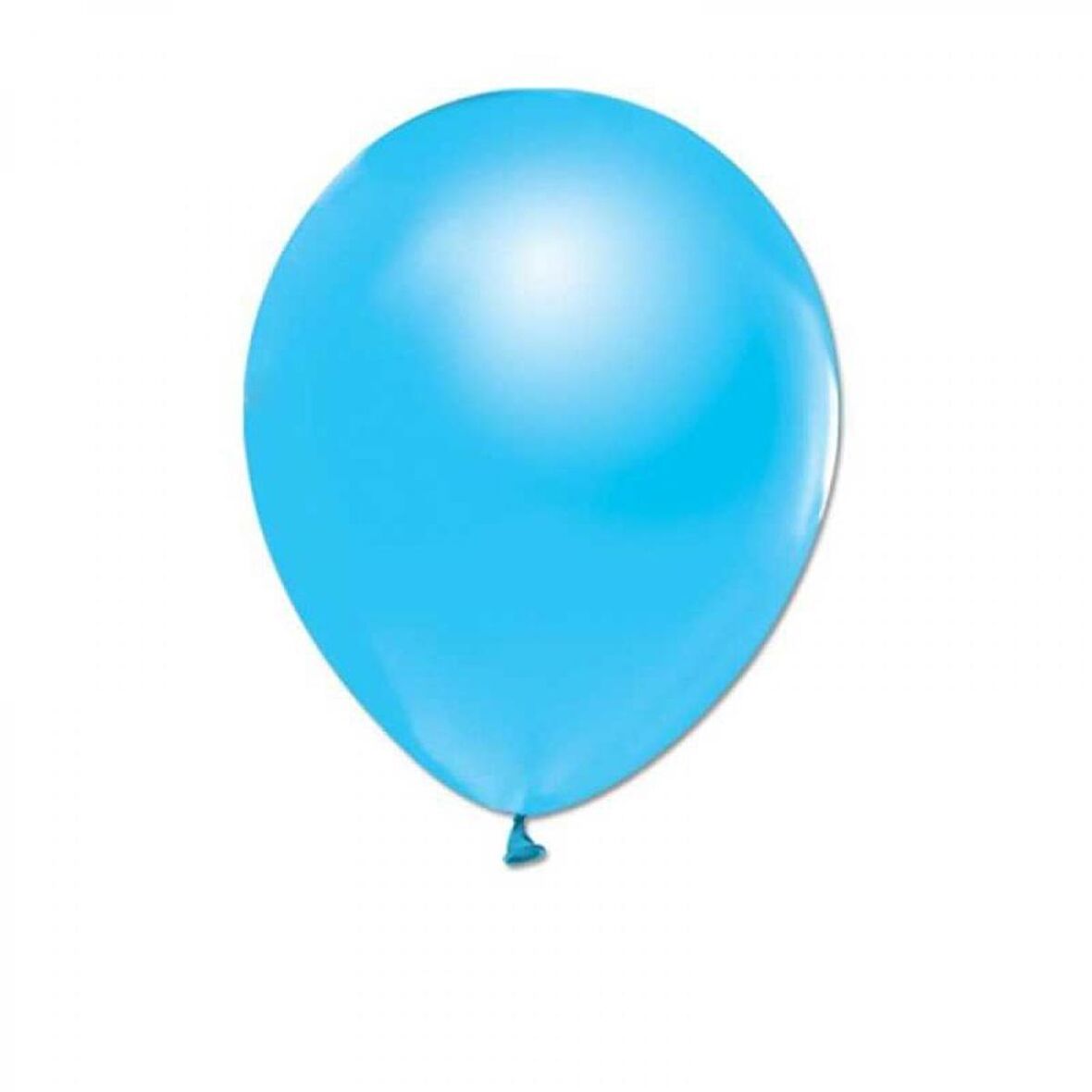 100 lü Metalik Açık Mavi Balon 12 inç