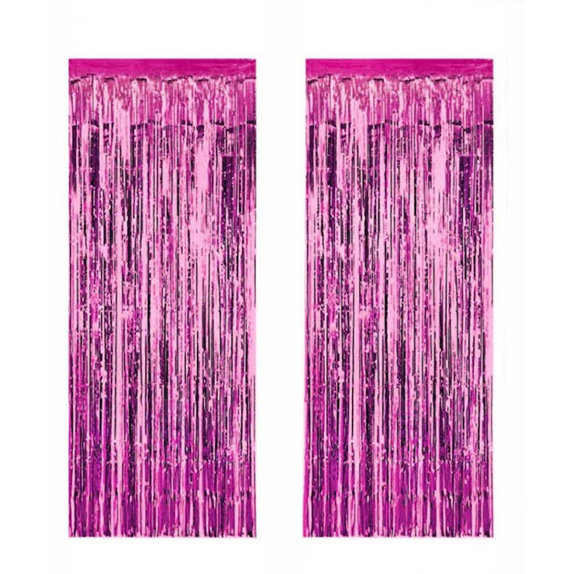 Metalize Fuşya Arka Fon Süs