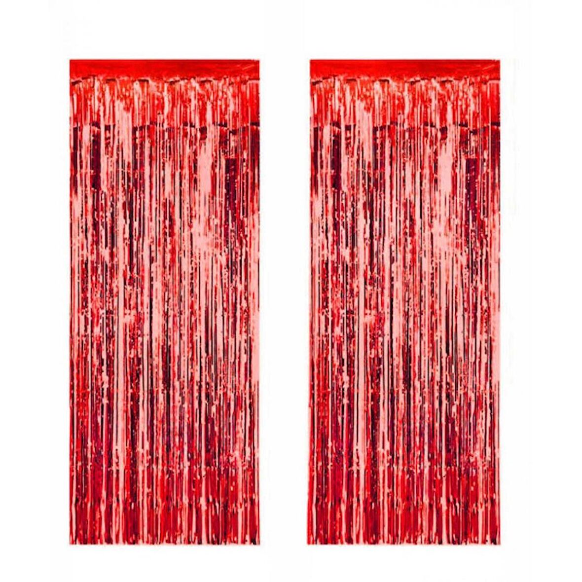 Metalize Kırmızı Arka Fon Süs