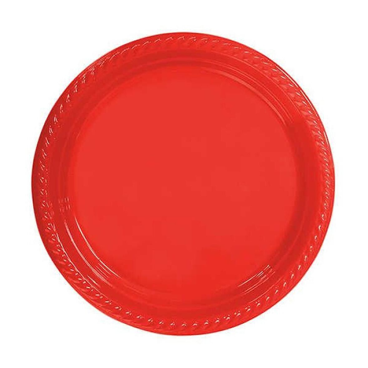 Kırmızı Plastik Tabak 22 cm