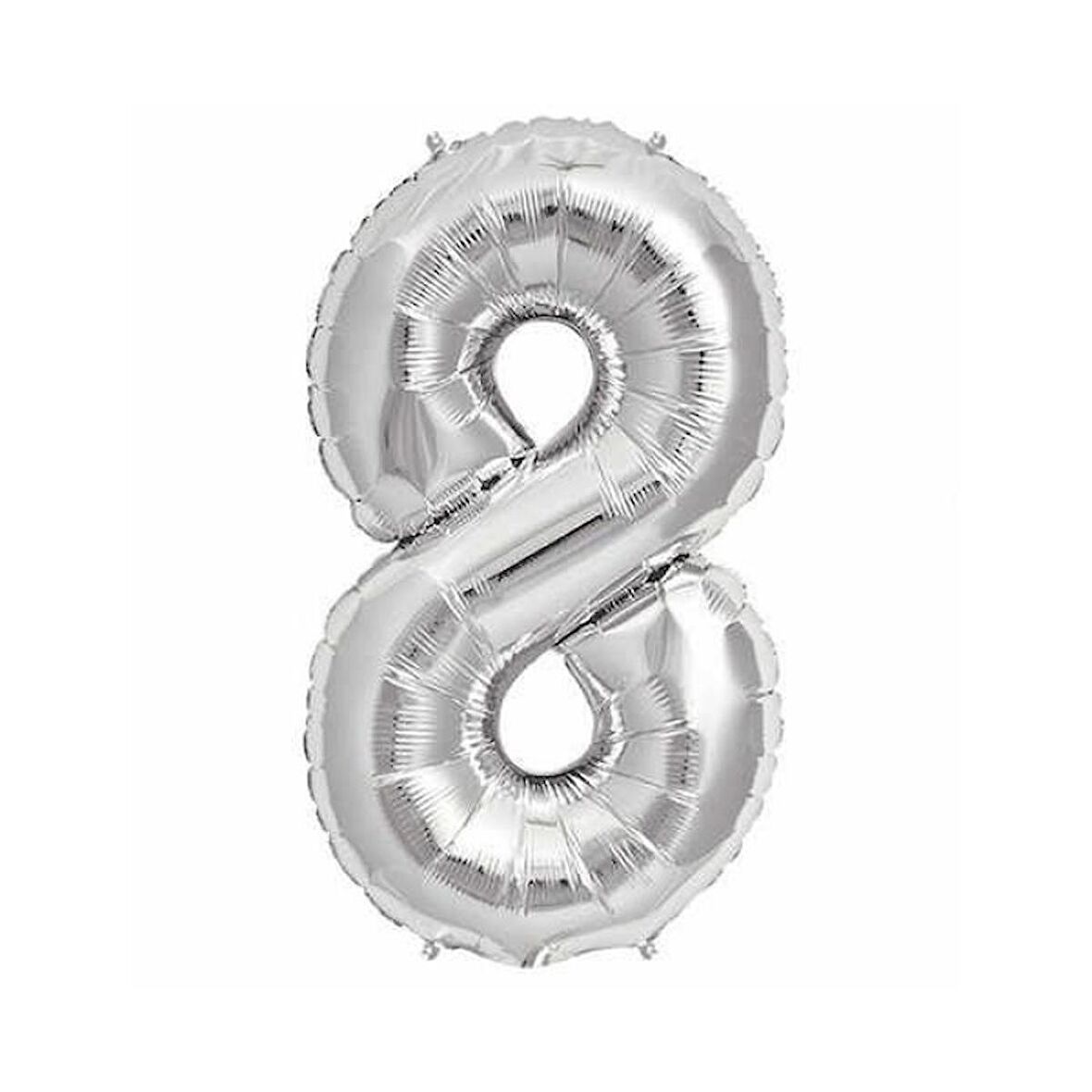 8 Rakam Gümüş Folyo Balon 40 inc 100 cm