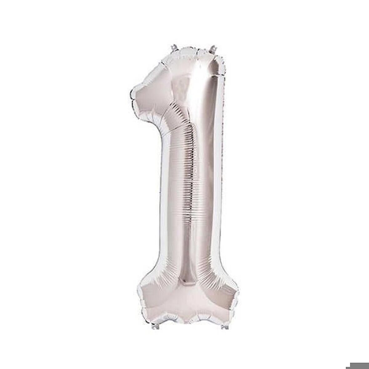 1 Rakam Gümüş Folyo Balon 40 inc 100 cm