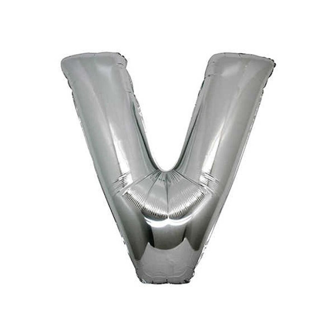 V Harf Gümüş Folyo Balon 40 inc 100 cm