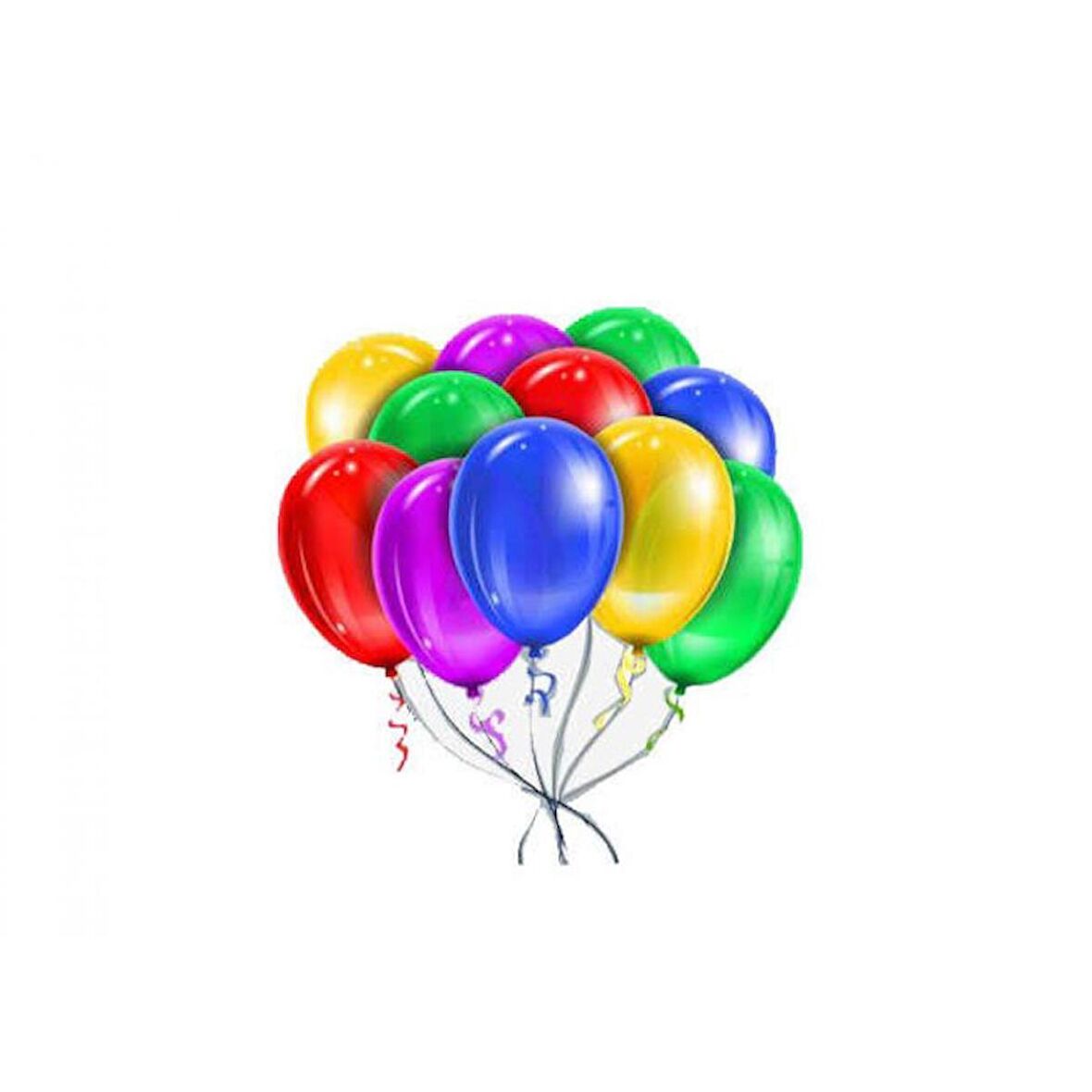 Metalik Karışık Renkli Balon 12 inc