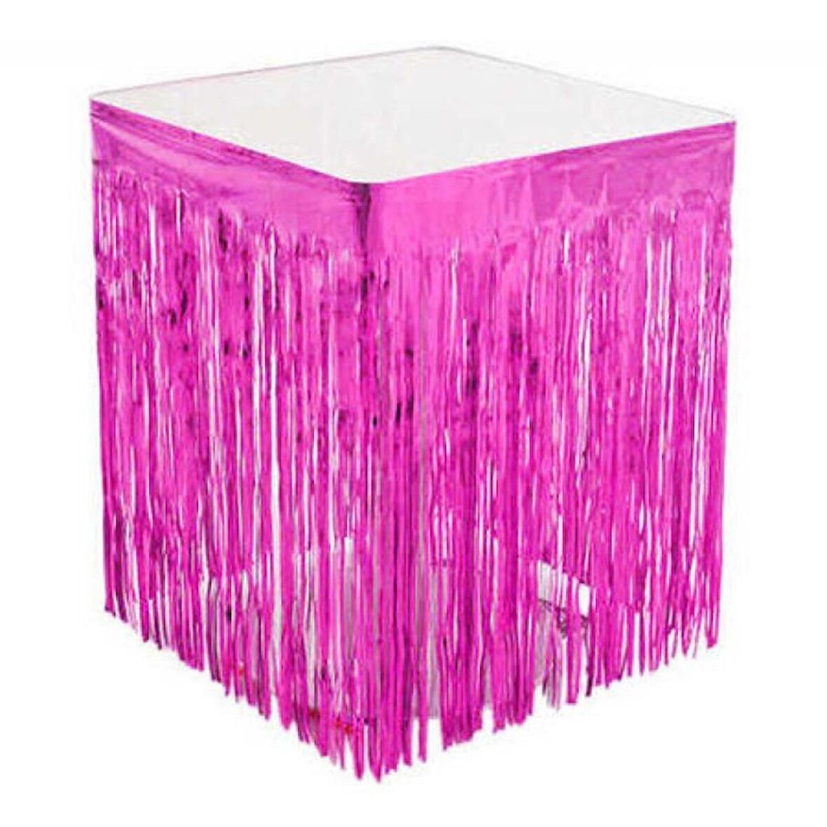 Metalize Pembe Masa Püskülü