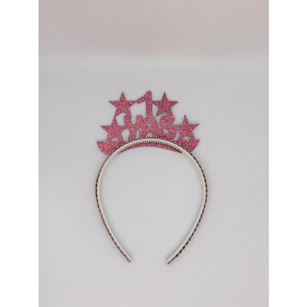 Simli Eva 1 Yaş Taç Pembe