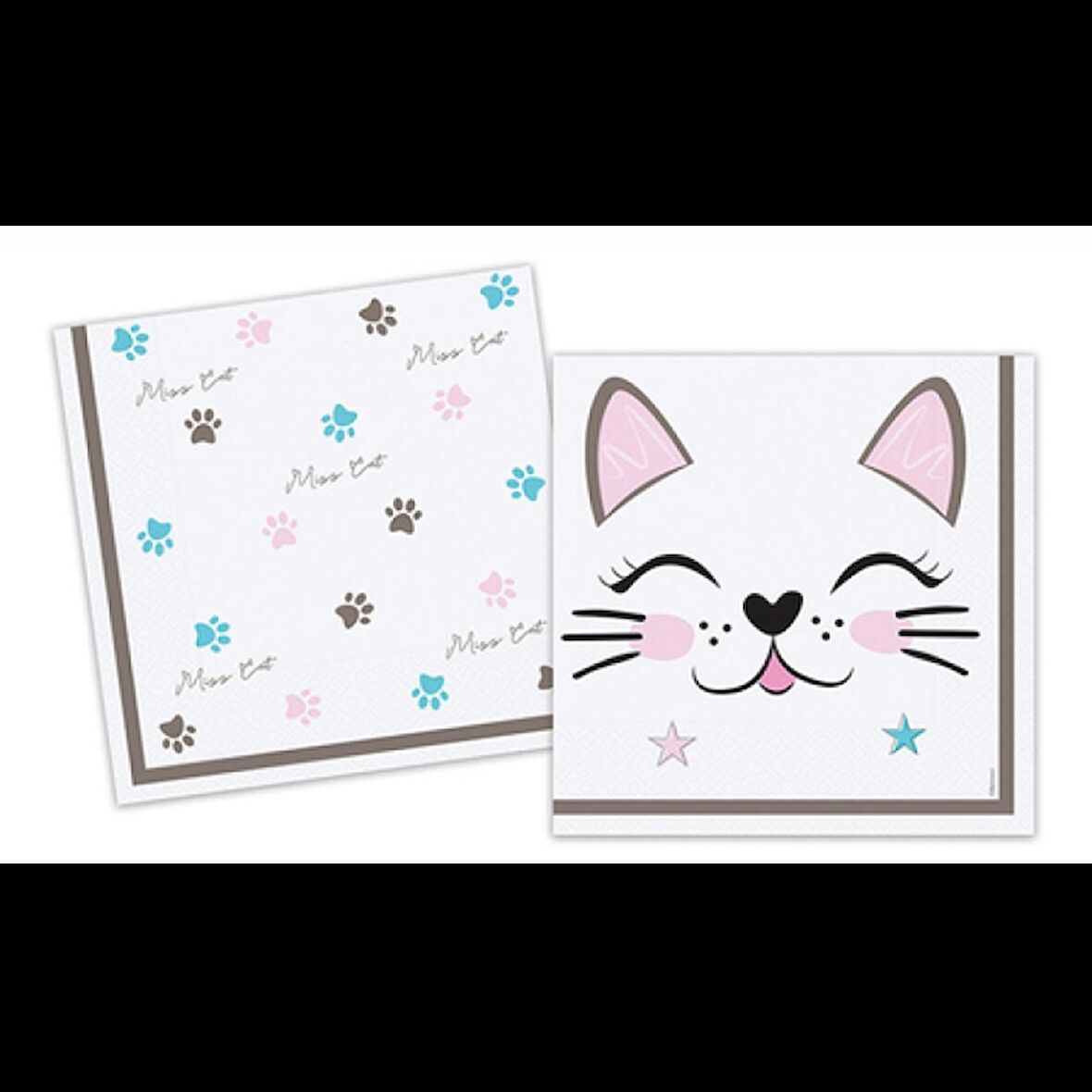 Sevimli Kedi Temalı Peçete 16 lı