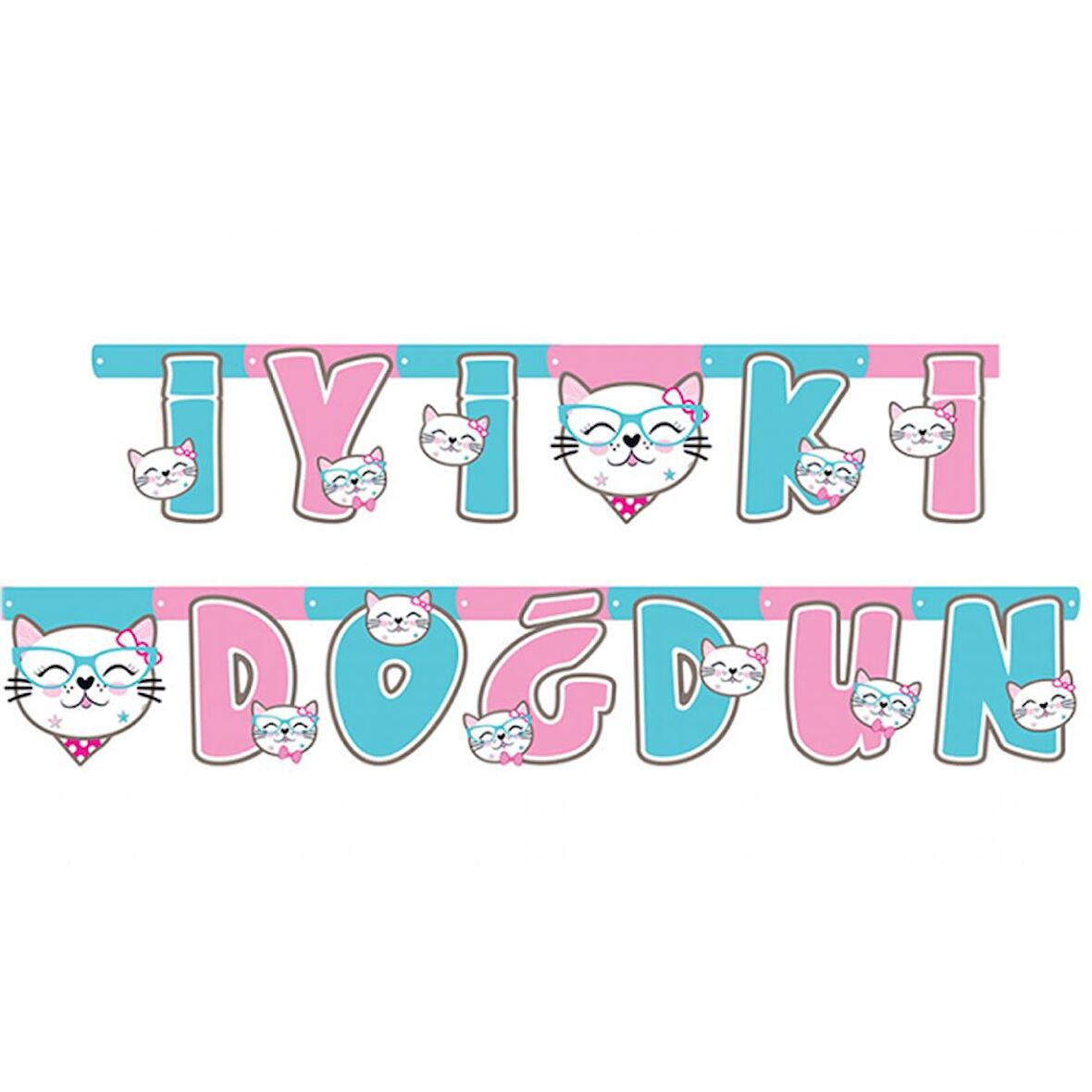 Sevimli Kedi Temalı Uzar Yazı Banner