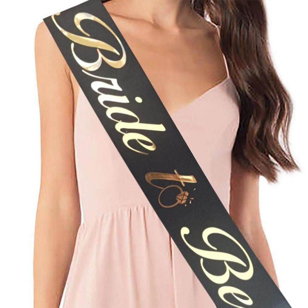 Bride To Be Gold Yazılı Siyah Kuşak
