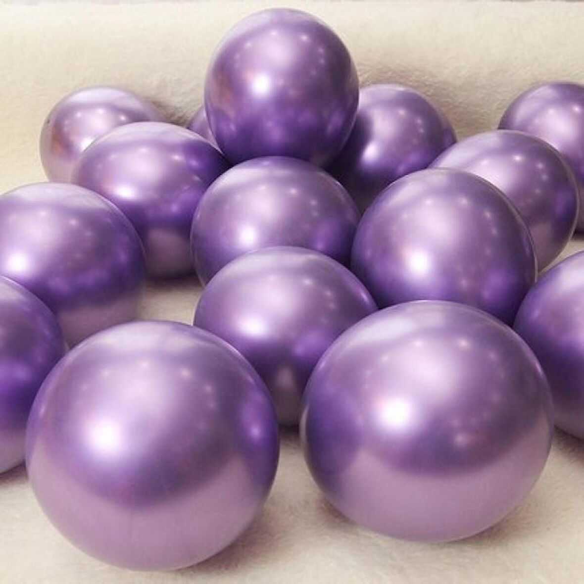 6 inç Krom Mor Lateks Balon 50 li