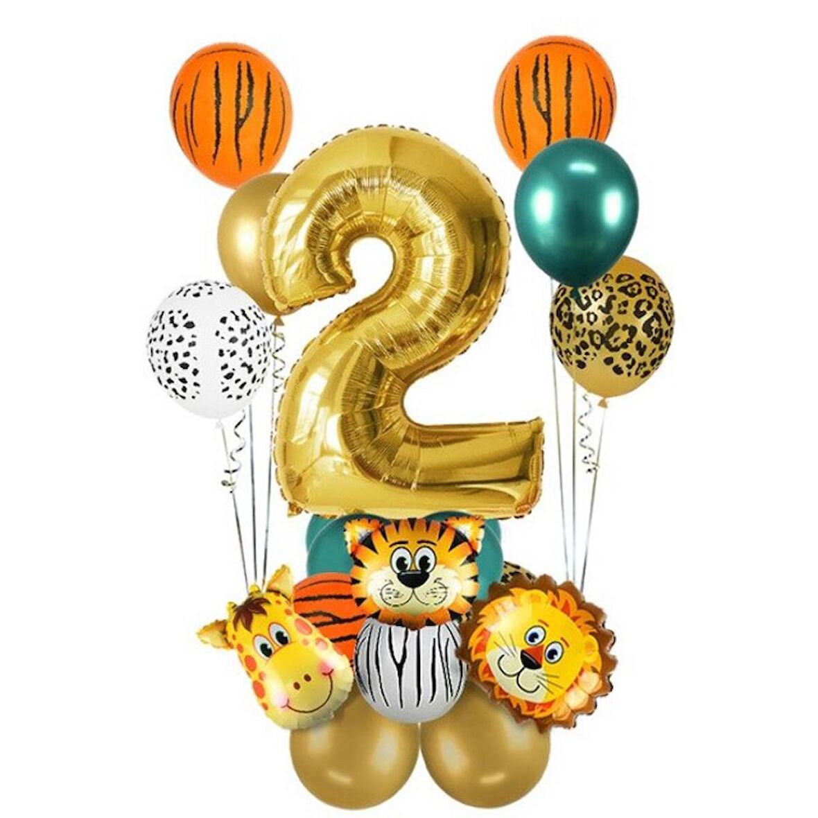 2 Yaş Gold Safari Temalı Balon Seti