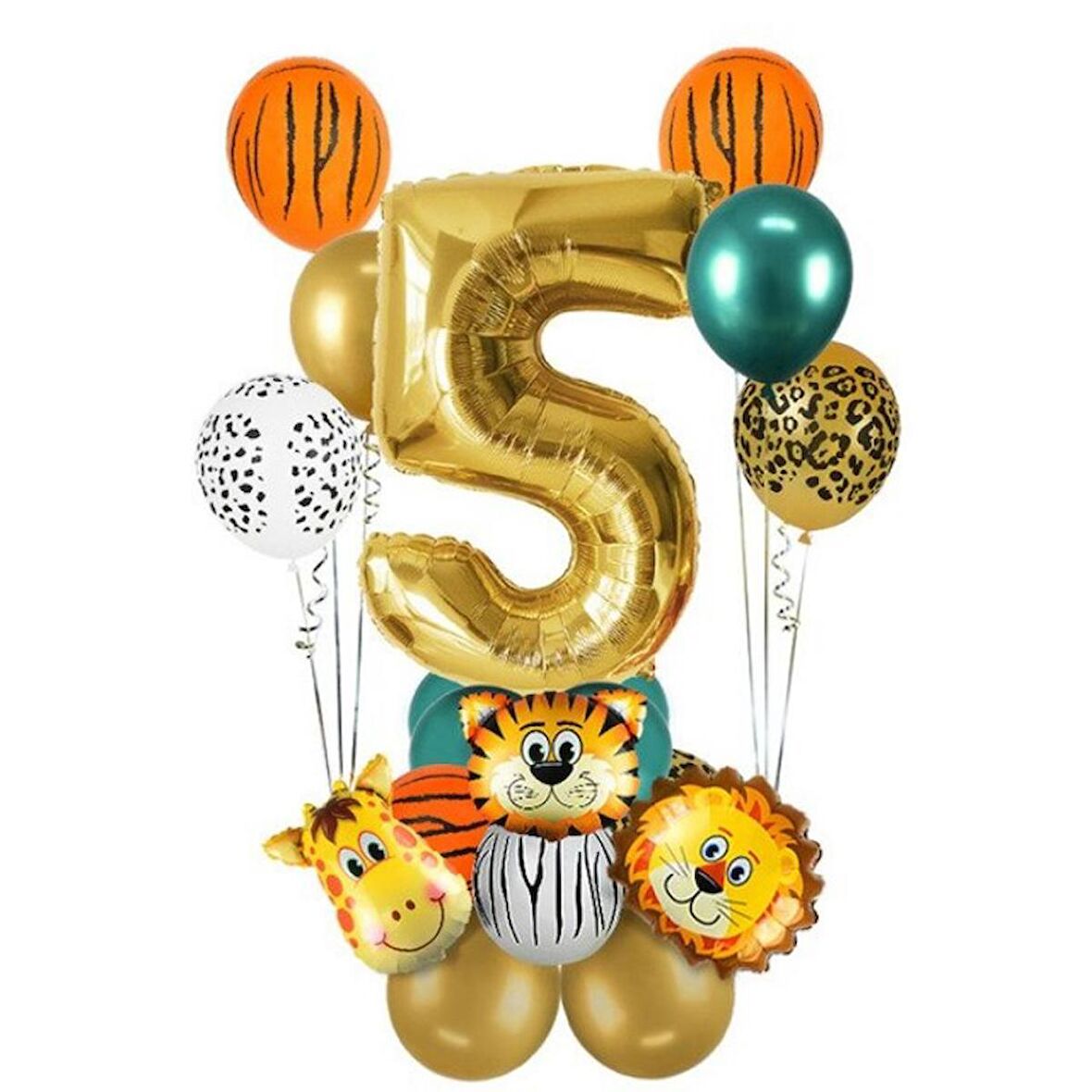 5 Yaş Gold Safari Temalı Balon Seti