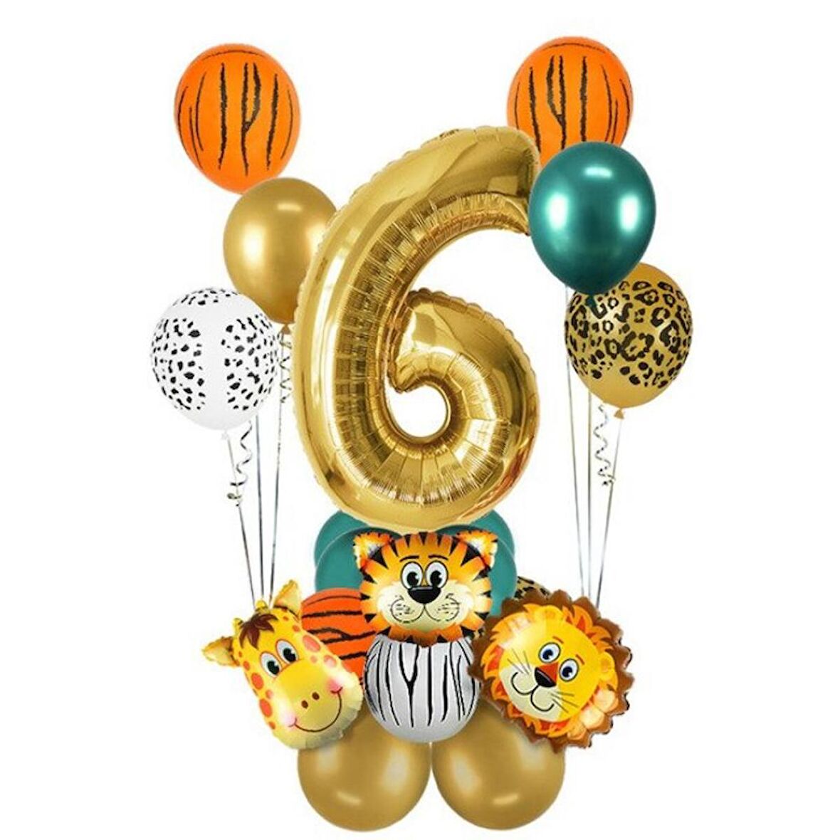 6 Yaş Gold Safari Temalı Balon Seti
