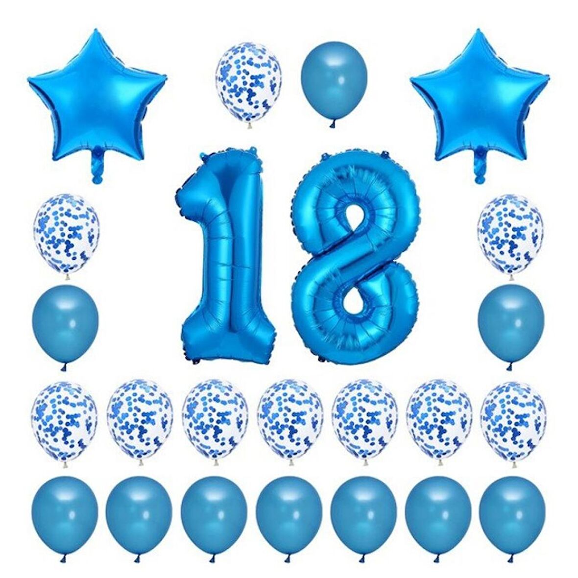 18 Yaş Mavi Balon Seti