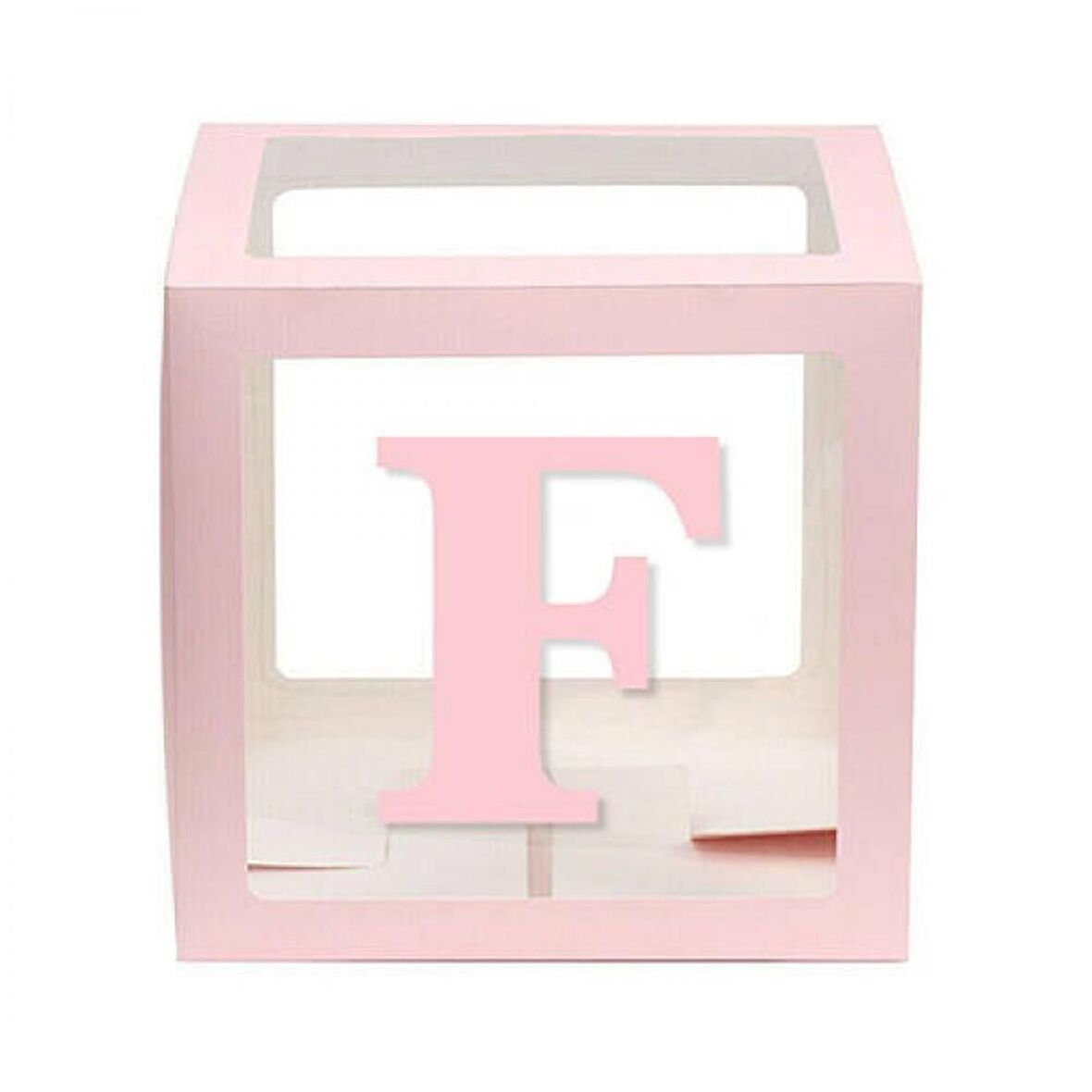 Şeffaf Kutu Harf Pembe F