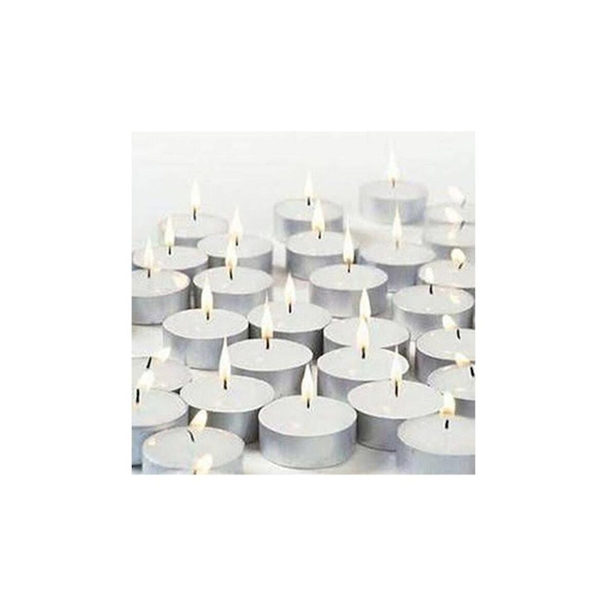 Beyaz Tealight Mum 50 Adet