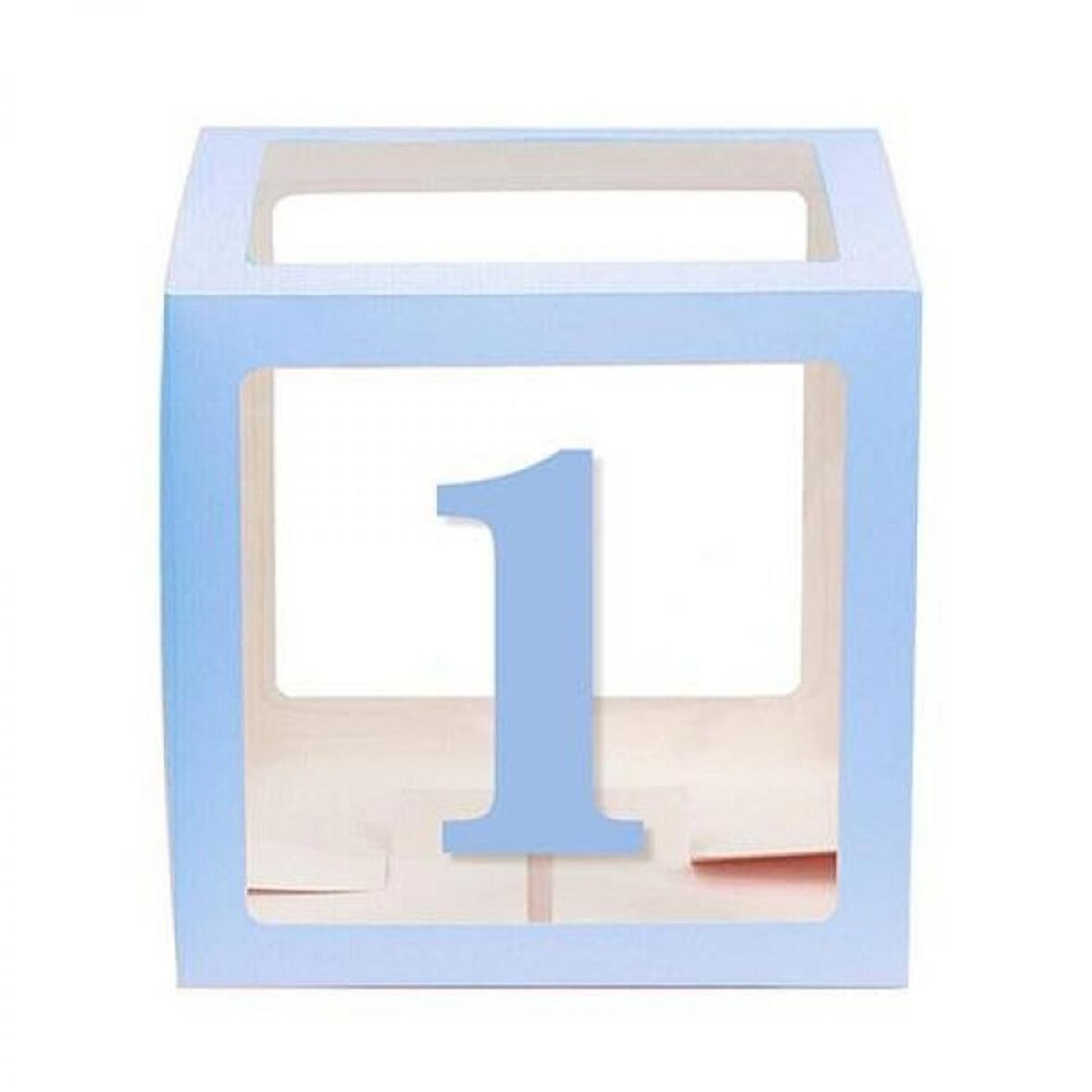 Şeffaf Kutu Rakam Mavi 1