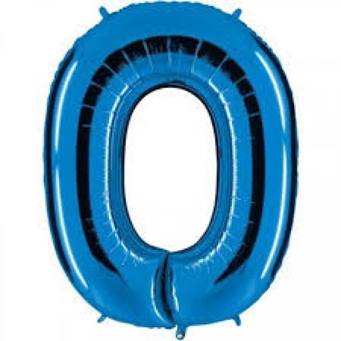 0 Rakam Mavi Folyo Balon 34 inç 80 cm