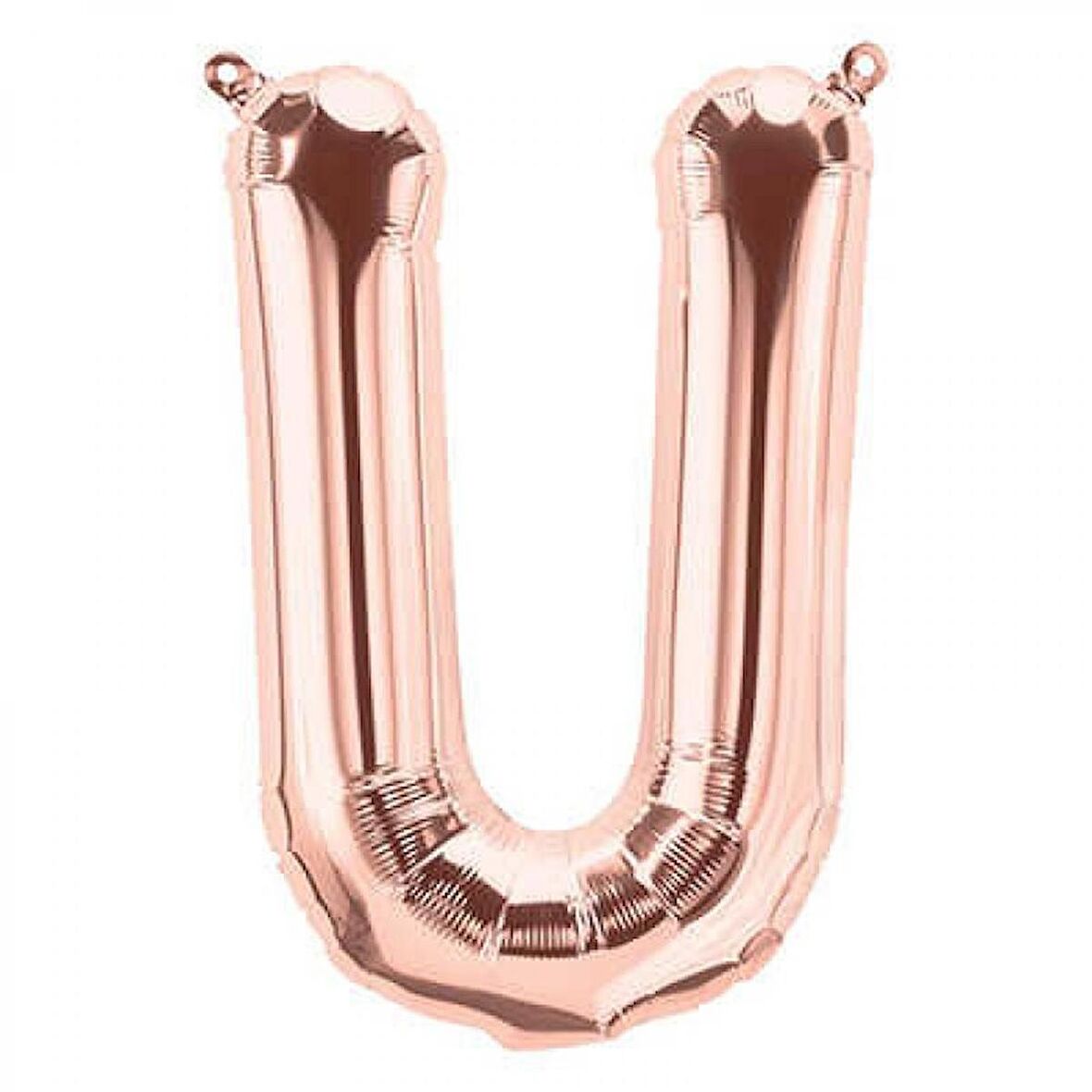 U Harfi Rose Gold Folyo Balon 34 inç 80 cm