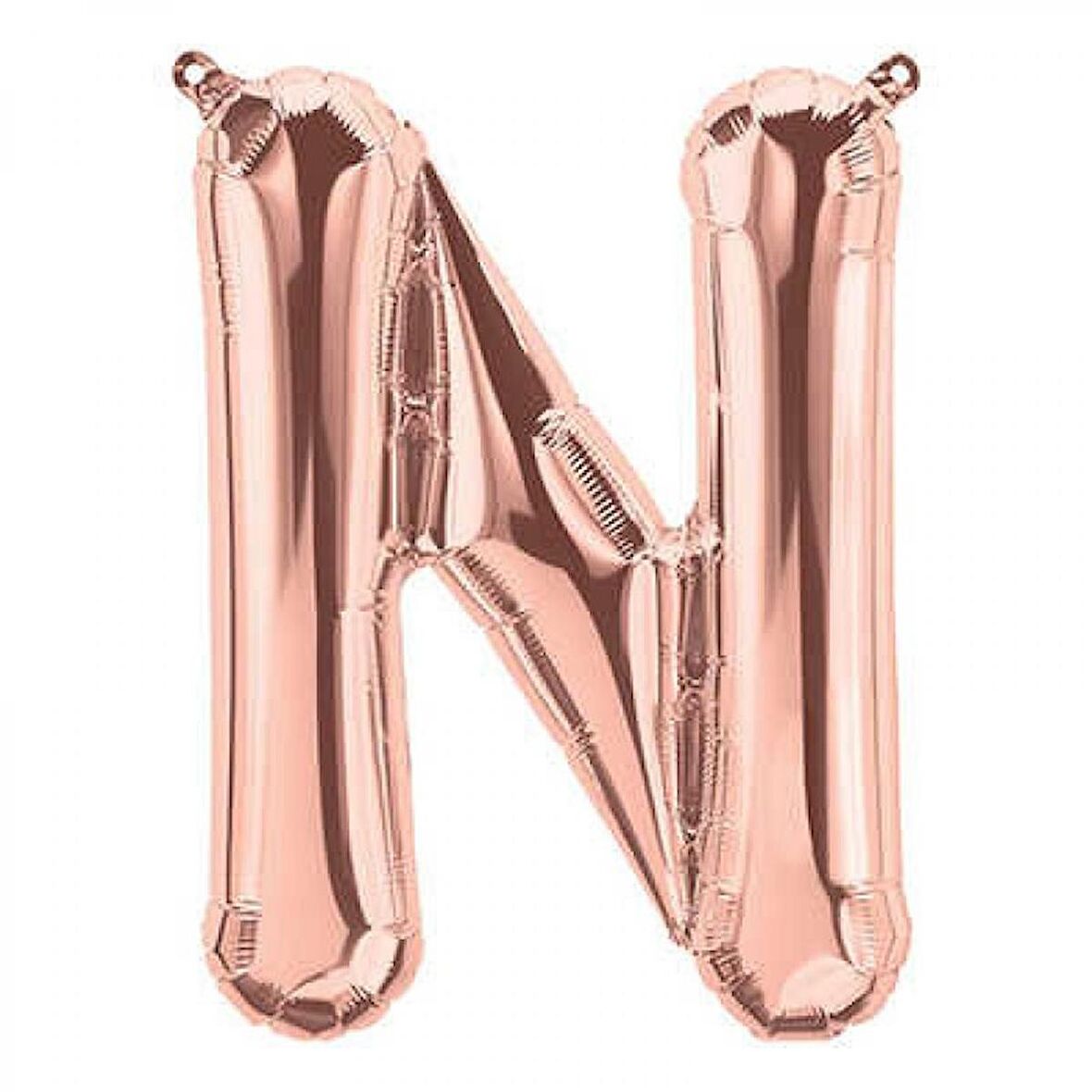 N Harfi Rose Gold Folyo Balon 34 inç 80 cm