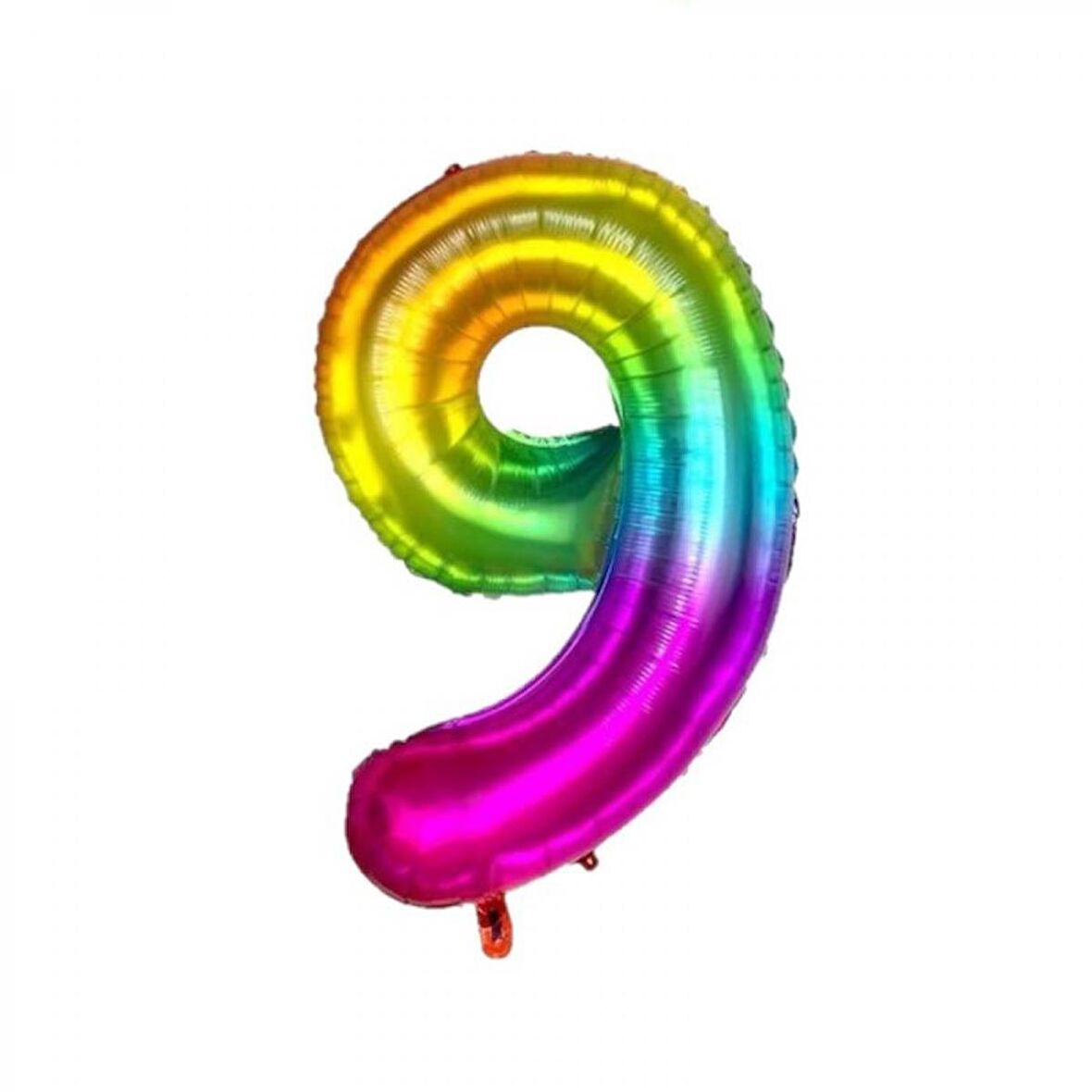 9 Rakam Gökkuşağı Folyo Balon 80 cm