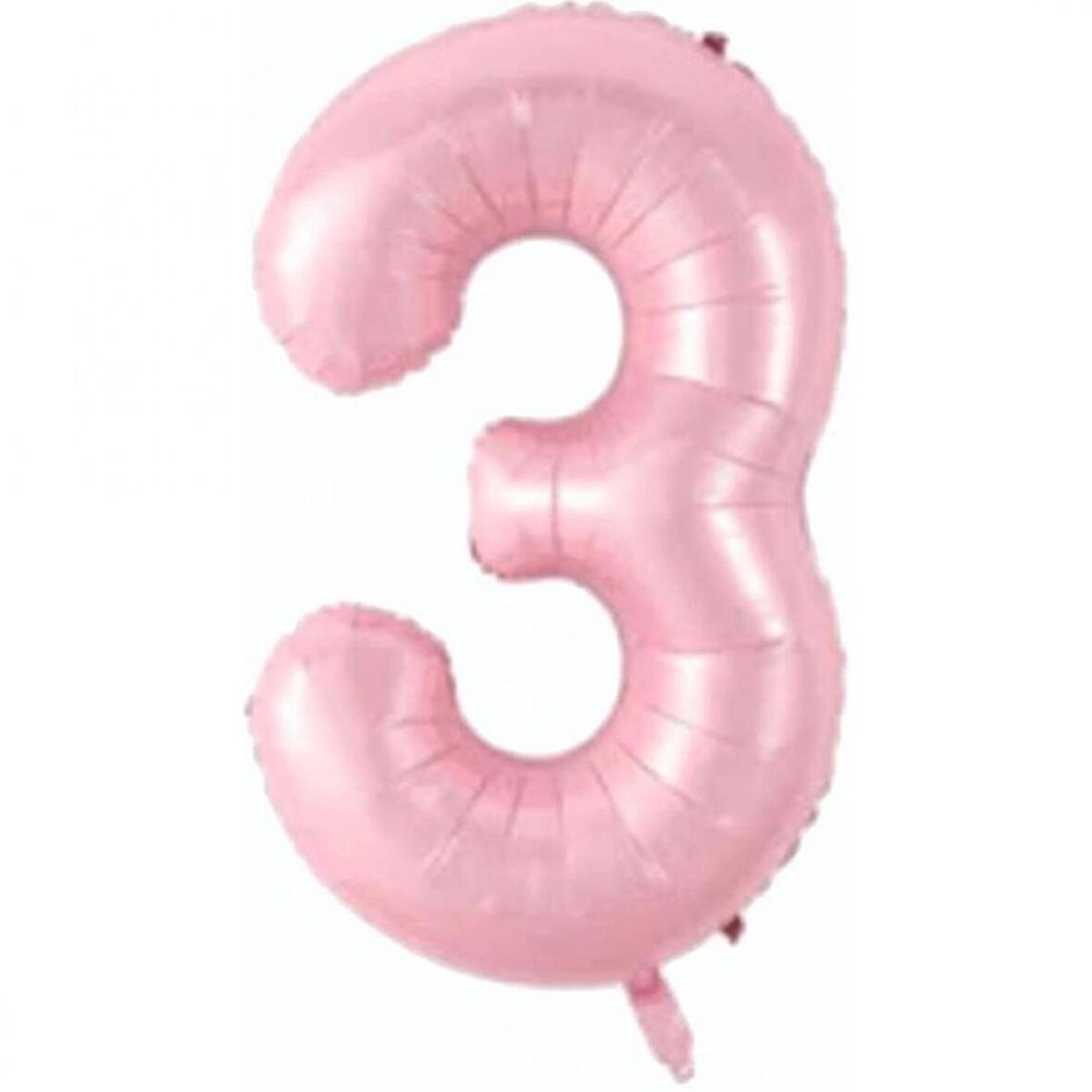 3 Rakam Açık Pembe Folyo Balon 80 cm