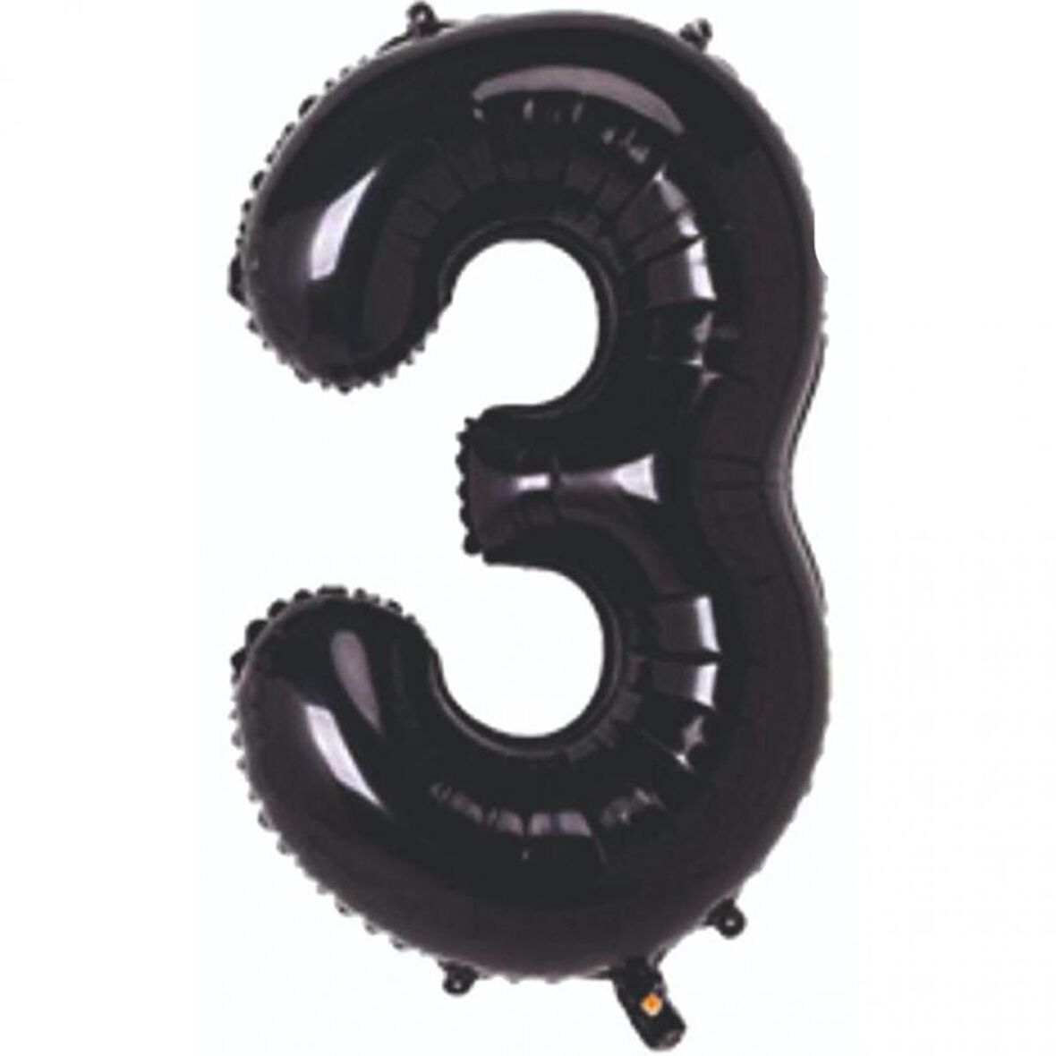 3 Rakam Siyah Folyo Balon 80 cm