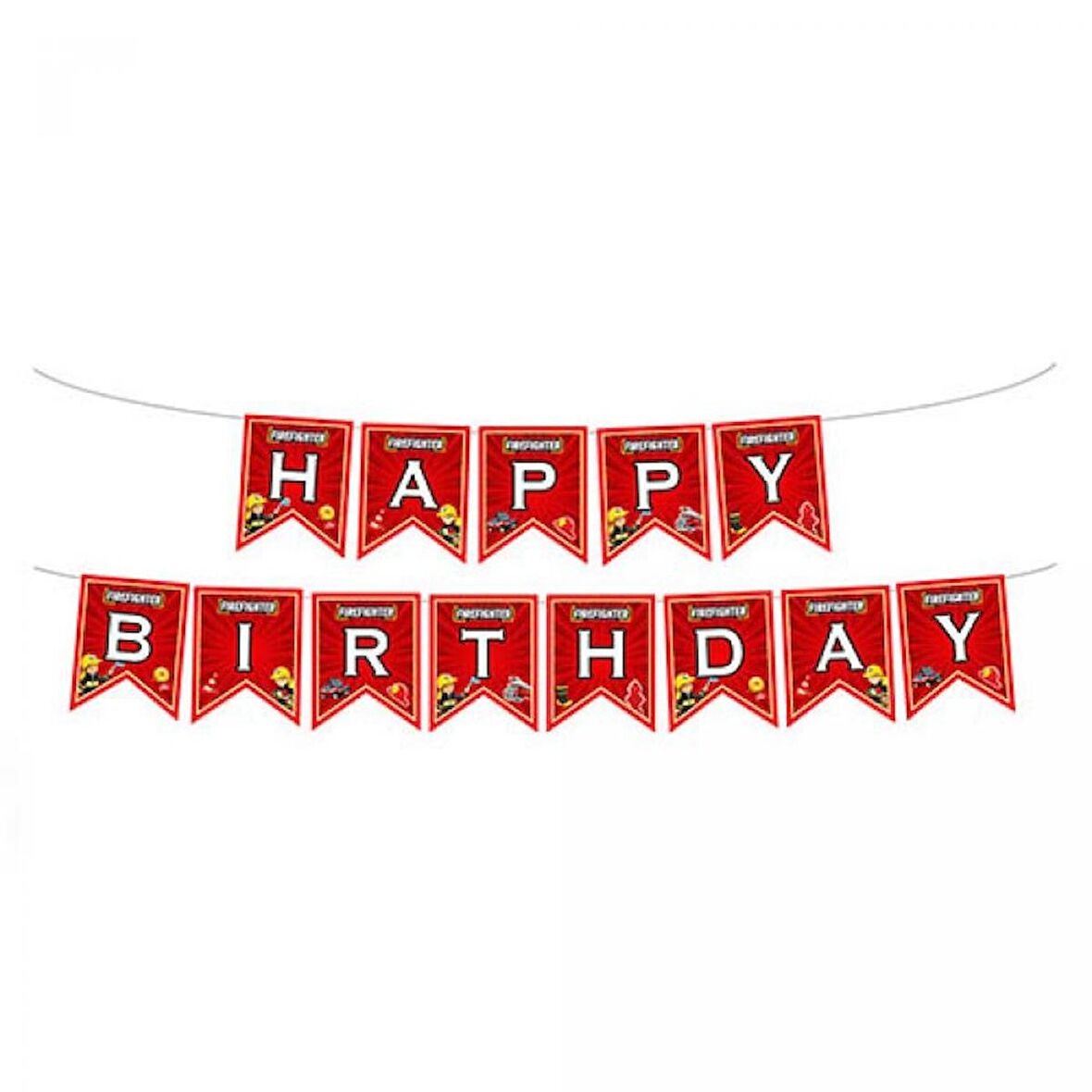 İtfaiyeciler Happy Bırthday Banner