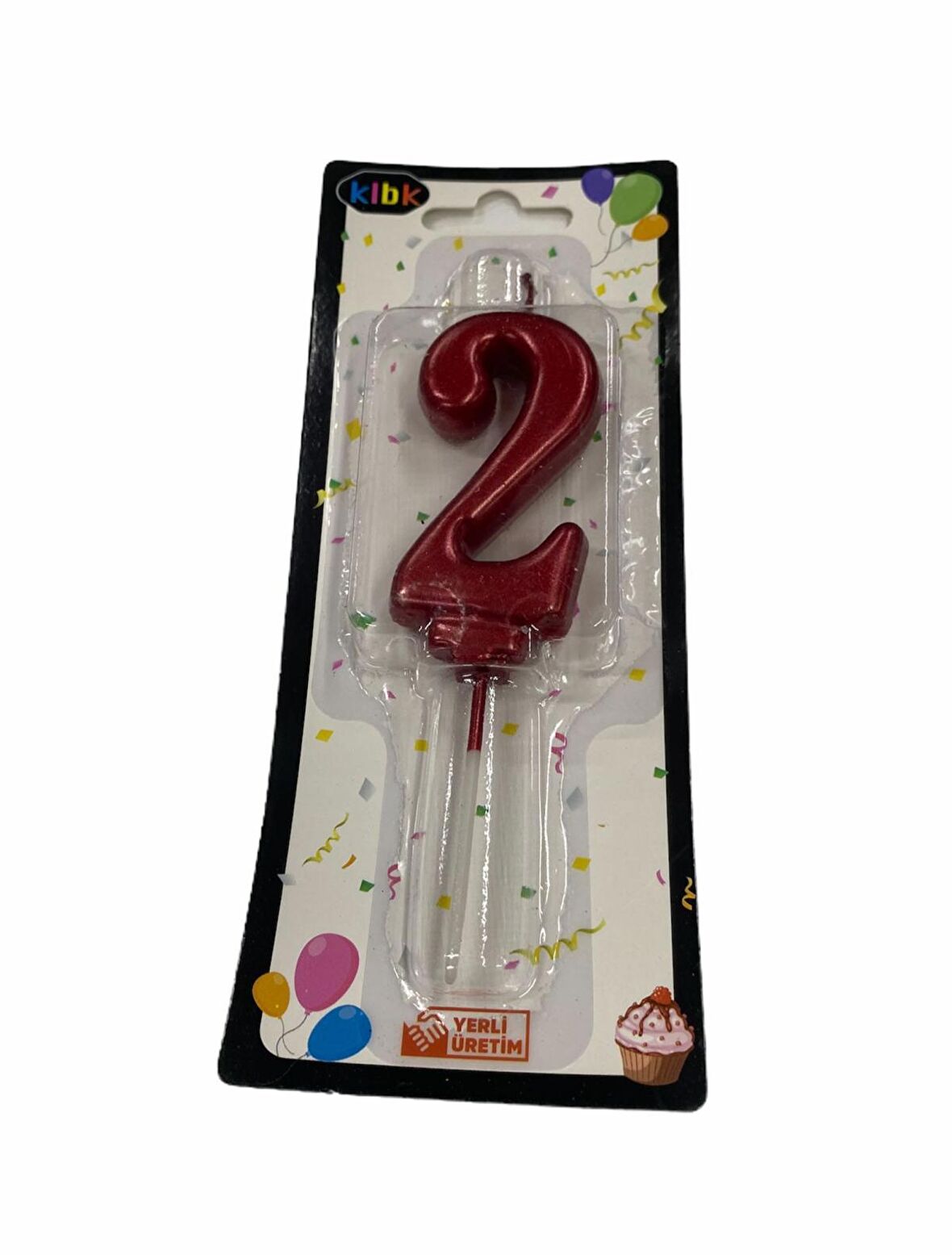 2 Yaş Yeni Kırmızı Rakam Mum