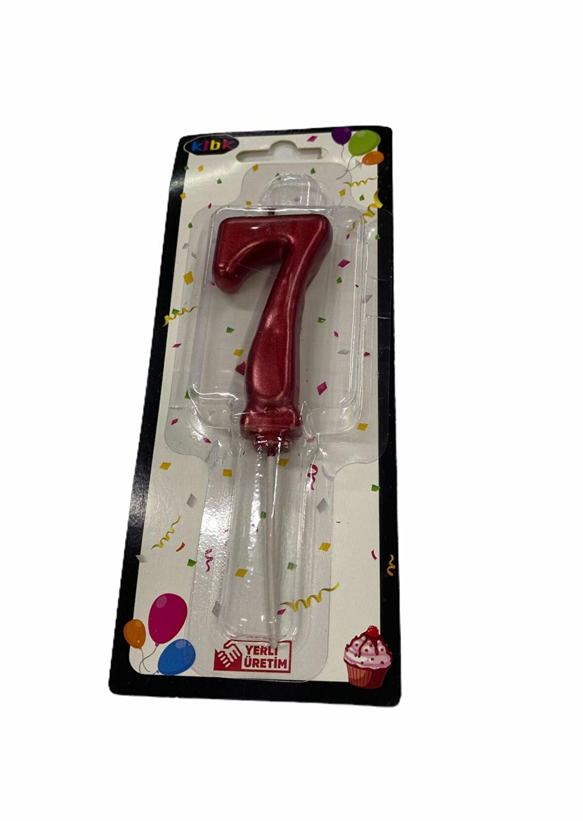 7 Yaş Yeni Kırmızı Rakam Mum