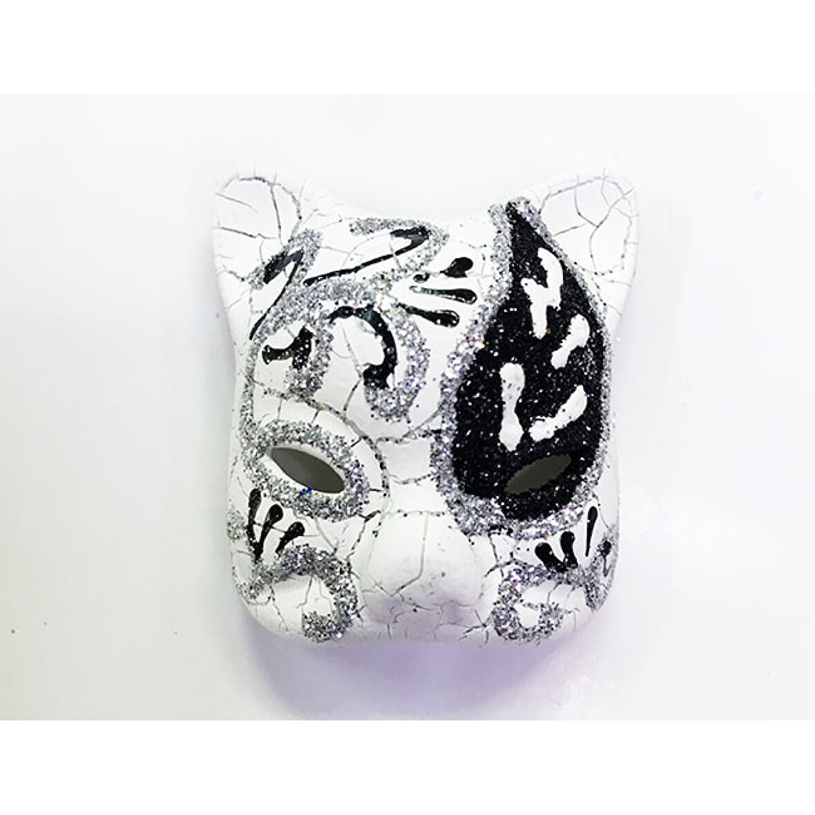 Siyah Renk İşlemeli Seramik Malzemeden İmal Venedik Kedi Model Magnet 