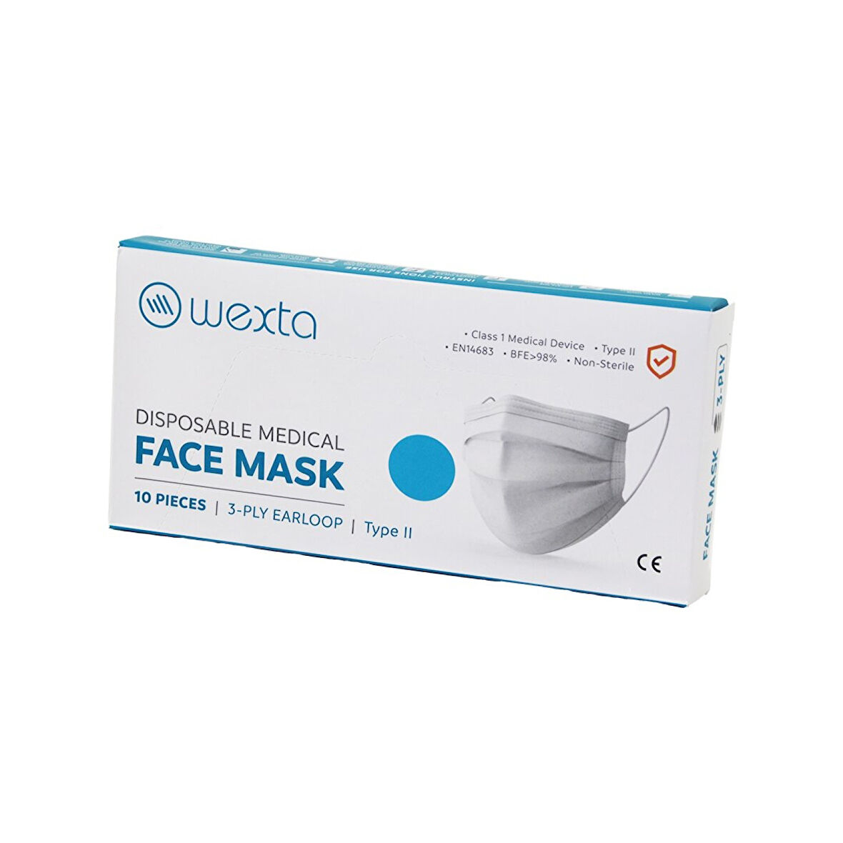 Wexta Beyaz 3 Katlı Medikal Cerrahi Yüz Maskesi 10pcs X 24 = 240 Adet (5343)