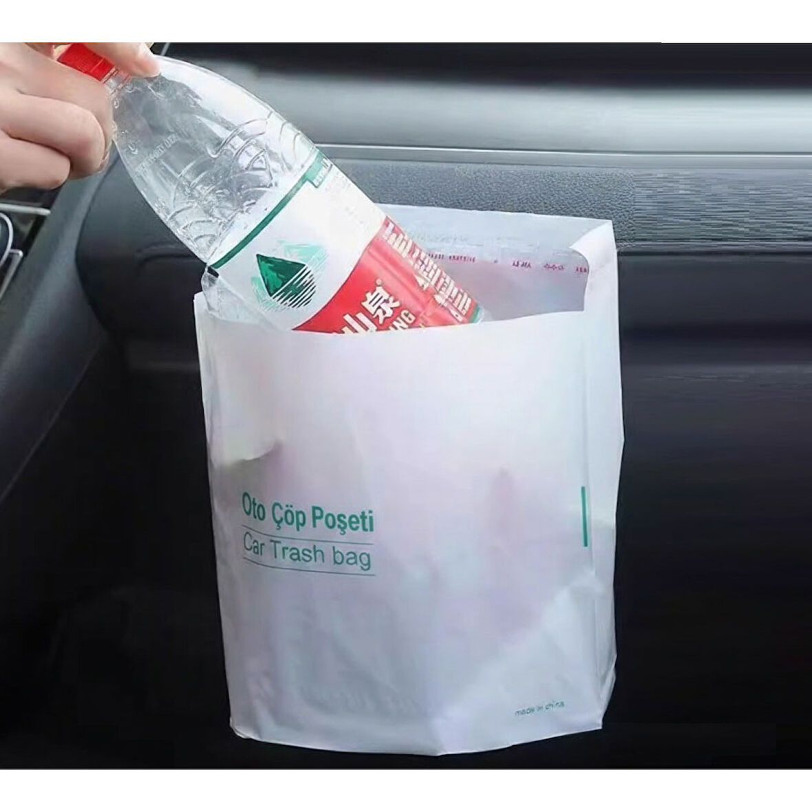 Pratik Su Geçirmez Oto Araba Çöp Poşeti Yapışkanlı 20 Adet 
