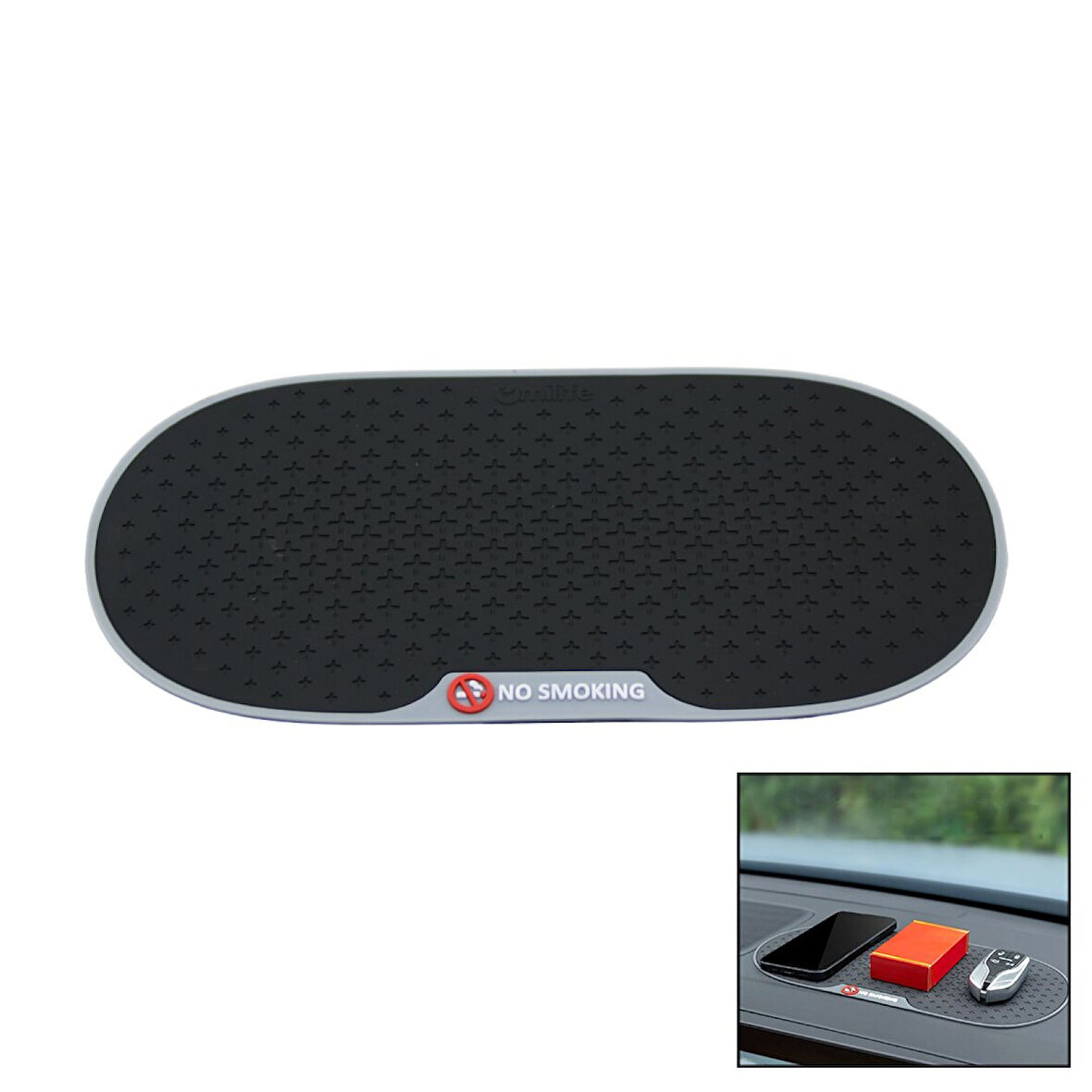 Telefon Tutucu - Silikon Oto - Araç İçi Torpido Kaydırmaz Organizer 29x14cmbrkt-177054 