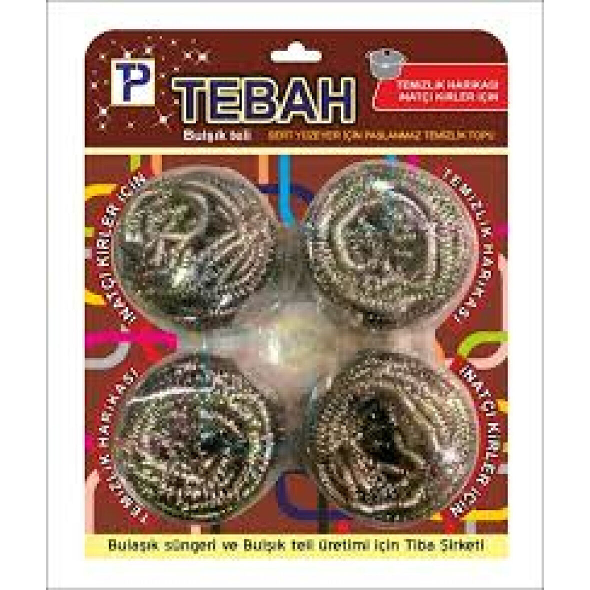 4 PARÇA  BULAŞIK TOP TELİ 