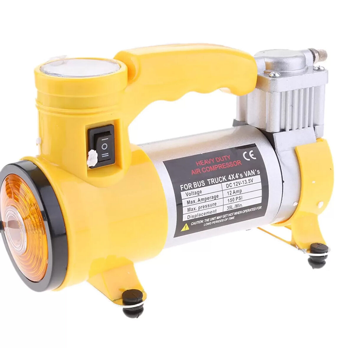 Oto Araba Lastik Şişirme Kompresörü Pompası Işıklı 150 Psı YAGE 
