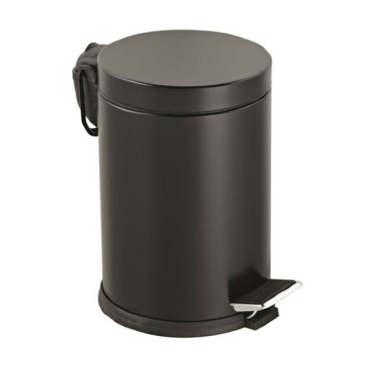3LT SİYAH PEDALLI METAL ÇÖP KOVASI 