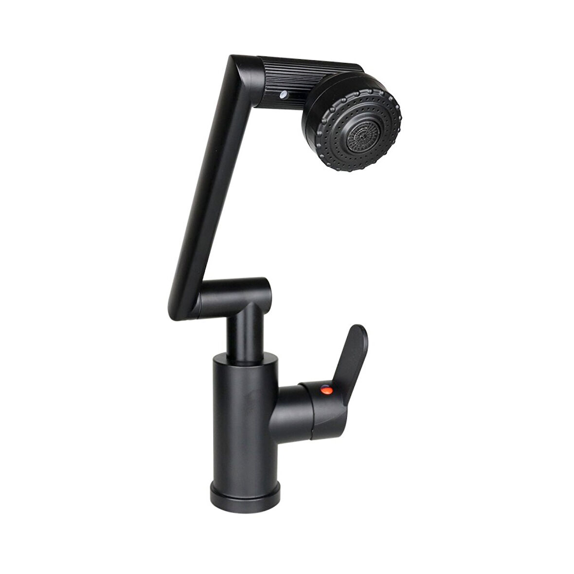 SİYAH - 1080 DERECE DÖNEBİLEN ÇOK FONKSİYONLU MUSLUK BATARYA KTX-3307 