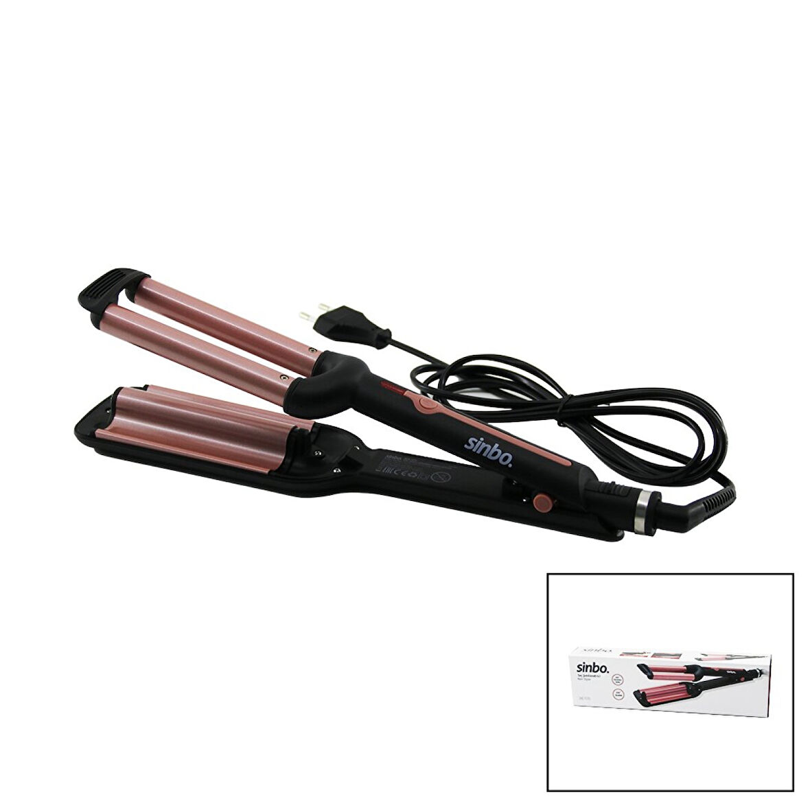 SAÇ ŞEKİLLENDİRİCİ MAŞA 200 DERECE SICAKLIK - 360 DERECE DÖNEBİLEN KABLO SHD-7070 