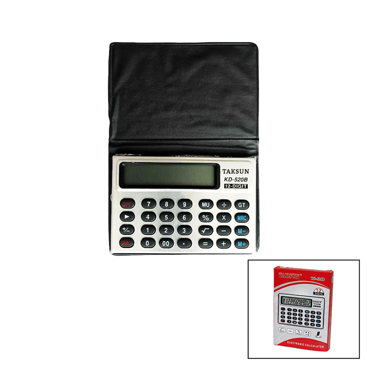 12 HANELİ MİNİ CEP - KILIFLI HESAP MAKİNESİ6.6X1.9X9.3CM TS-520B 
